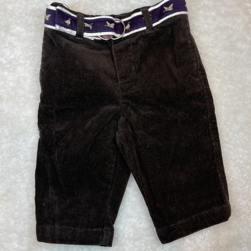 ✨Ralph Lauren Baby🍼✨ Brown Corduroy Pants with Navy Duck Belt